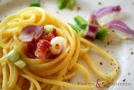 Pasta con i cipollotti