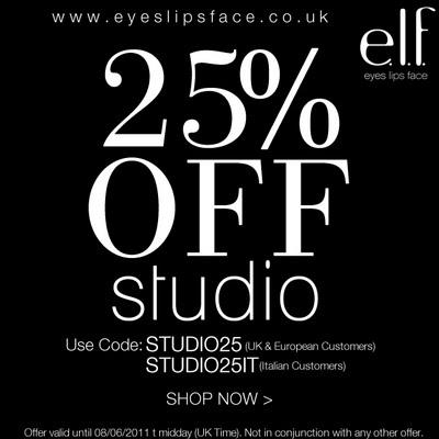 Sconto del 25% sulla Linea Studio @eyeslipsface.it