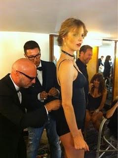 Dolce & Gabbana for Harper's Bazaar UK....Shooting in progress in London