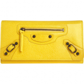 balenciaga wallet yellow