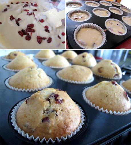 Muffin ai mirtilli rossi, vegani