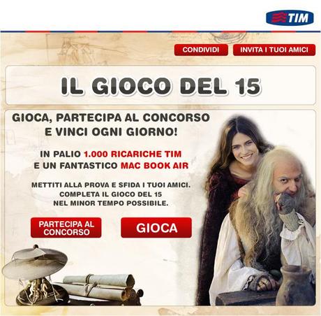 gioco15 TIM: vinci fantastici premi con il gioco del 15!!!