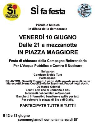 Grande festa di fine Campagna Referendaria