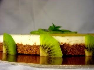 Annuncio e ricetta torta fredda allo yogurt gusto kiwi