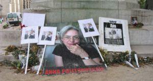 Posters with photo of journalist Anna Politkov...