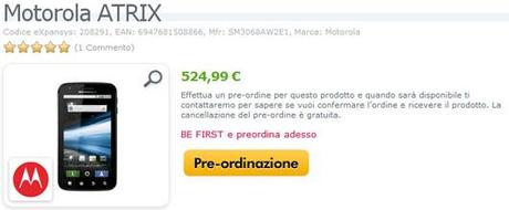 atrix expansys ita Motorola Atrix arriva in Europa con Expansys!