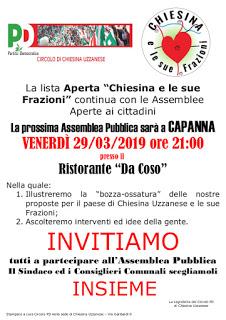 Chiesina Uzzanese e le Sue Frazioni, venerdì 29 marzo a Capanna ultimo dei primi incontri nelle frazioni. Chiesina Uzzanese e le Sue Frazioni, venerdì 29 marzo a Capanna ultimo dei primi incontri nelle frazioni.