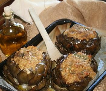 CARCIOFI RIPIENI AL FORNO carciofi ripieni al tonno