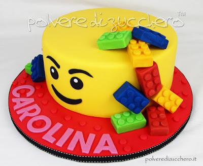 lego cake torta decorata pasta di zucchero compleanno bimba bday polvere di zucchero