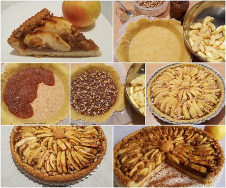 Crostata con mele e noci https://lericettediclaudiaeandre.blogspot.com/
