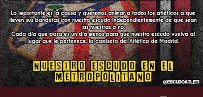 Tifosi dell'Atletico Madrid contro il nuovo stemma. Annunciata la protesta della tifoseria #QueVuelvaNuestroEscudo Tifosi dell'Atletico Madrid contro il nuovo stemma. Annunciata la protesta della tifoseria #QueVuelvaNuestroEscudo
