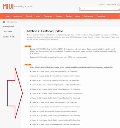 Come ripristinare la ROM dei dispositivi Xiaomi da FASTBOOT Come ripristinare la ROM dei dispositivi Xiaomi da FASTBOOT