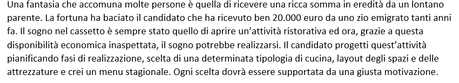 Alcuni esempi per la traccia di Cucina per la seconda prova dell’Esame di Stato Alcuni esempi per la traccia di Cucina per la seconda prova dell’Esame di Stato