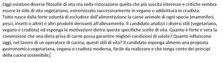Alcuni esempi per la traccia di Cucina per la seconda prova dell’Esame di Stato Alcuni esempi per la traccia di Cucina per la seconda prova dell’Esame di Stato