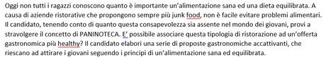Alcuni esempi per la traccia di Cucina per la seconda prova dell’Esame di Stato Alcuni esempi per la traccia di Cucina per la seconda prova dell’Esame di Stato