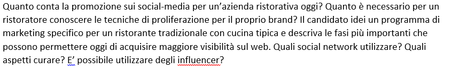 Alcuni esempi per la traccia di Cucina per la seconda prova dell’Esame di Stato Alcuni esempi per la traccia di Cucina per la seconda prova dell’Esame di Stato