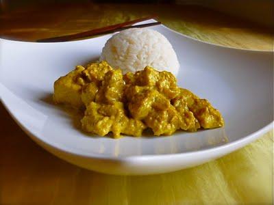 Pollo al curry con riso thai
