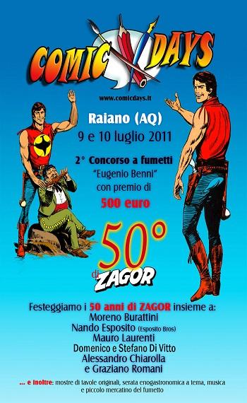 Il Comic Day 2011 festeggia Zagor a Raiano (AQ)