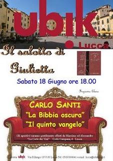 CARLO SANTI presenta i suoi Thriller Storici alla Libreria Ub!K di Lucca