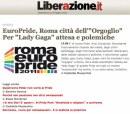 Europride 2011 e Lady Gaga: la notizia in rete