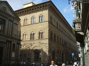 Facade and left flank of Palazzo Medici Riccar...