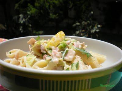 Pennette con Porro e Prosciutto Cotto in Salsa allo Jogurt