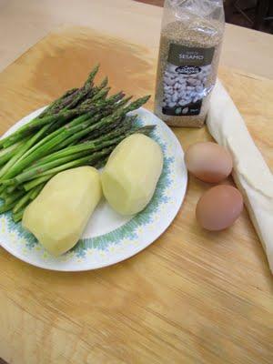 Strudel di patate con asparagi