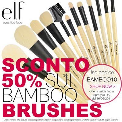 e.l.f. OFFERTA SPECIALE  Bamboo Brushes scontati del 50%