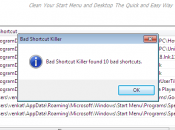 Eliminiare collegamenti validi desktop menu start Shortcut Killer