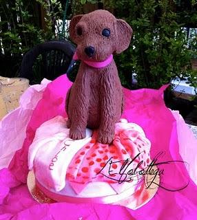 Nuova torta decorata con cagnolino ^^