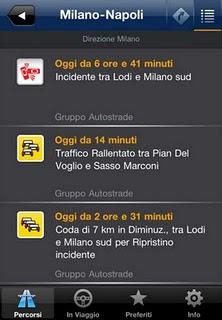 Sempre informato sulle condizioni del traffico con l'app Infoblu Traffic.