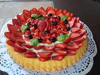 Torta fragole e amarene