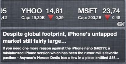 RSSWidget for iOS 5 iPhone 414x210 RSSWidget, primo widget per gli RSS nel Centro Notifiche di iOS 5 [Cydia]