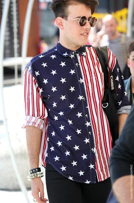 In the Street...Stars and Stripes...Pitti Immagine Uomo, Florence