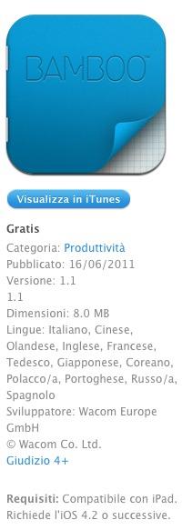 Bamboo Paper: una applicazione per iPad per prendere appunti ed condivirli con un dito (Video)