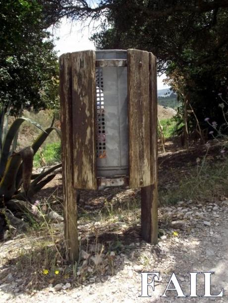 Segesta - Cestino portarifiuti da giardino