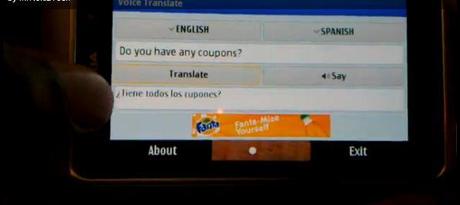 Voice Translate Pro demo su Nokia N8