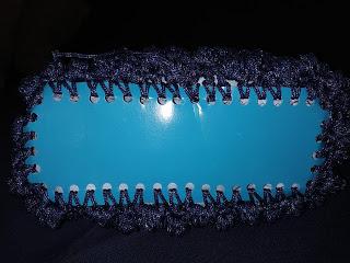 POCHETTE DI JEANS - CON BASE INTRECCIATA - UNCINETTO POCHETTE DI JEANS - CON BASE INTRECCIATA - UNCINETTO