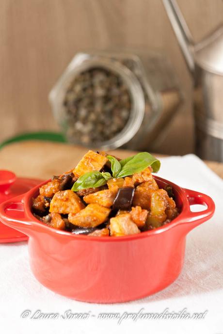 Caponata di Melanzane e Pesce Spada Caponata siciliana