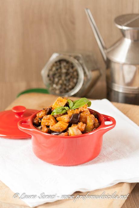 Caponata di Melanzane e Pesce Spada caponata di melanzane