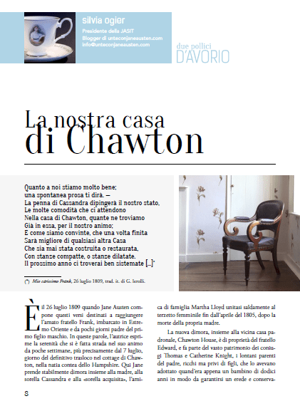 La lunga, emozionante storia della casa di Jane Austen a Chawton | da Due Pollici d’Avorio, Jane Austen Society of Italy (JASIT) La lunga, emozionante storia della casa di Jane Austen a Chawton | da Due Pollici d’Avorio, Jane Austen Society of Italy (JASIT)