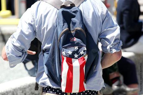 In the Street...Stars and Stripes...Pitti Immagine Uomo, Florence