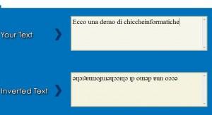 Scrivere un testo capovolto su Facebook, twitter, youtube