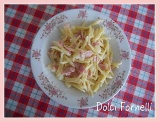 Trofie con patate e prosciutto cotto