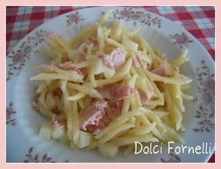 Trofie con patate e prosciutto cotto