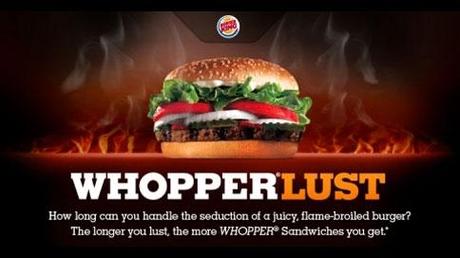Whopper Lust: Burger King mette alla prova la voglia di un Whopper