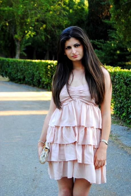 Pale Pink Ruffle Dress