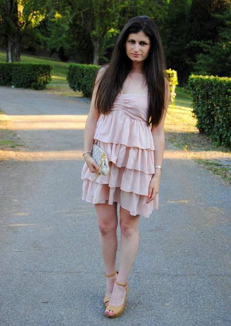 Pale Pink Ruffle Dress