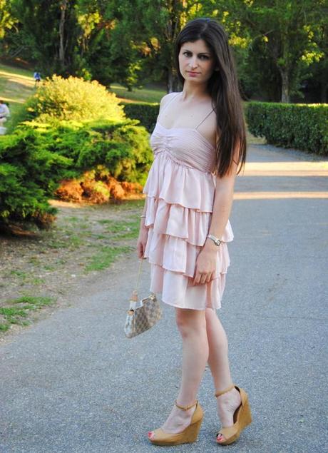 Pale Pink Ruffle Dress