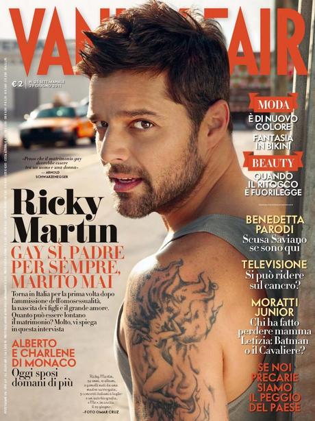 RICKY MARTIN SU FANITY FAIR E' UN PAPA' (...GAY) PERFETTO